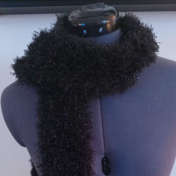 None Accessories - 🔥SALE🔥Black‎ Shiny Scarf